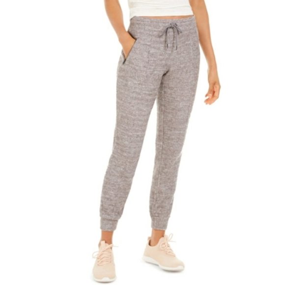 Ideology Pants - Ideology NWT Shimmer Pink Waffle-Knit Joggers (S)